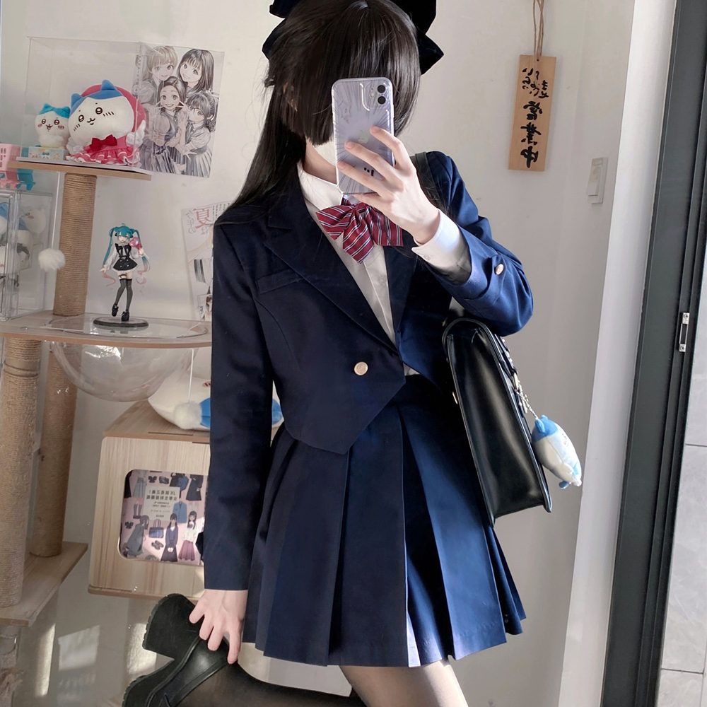 城南诗中意原创jk制服西装外套秋冬季学院风校供感小个子西服套装