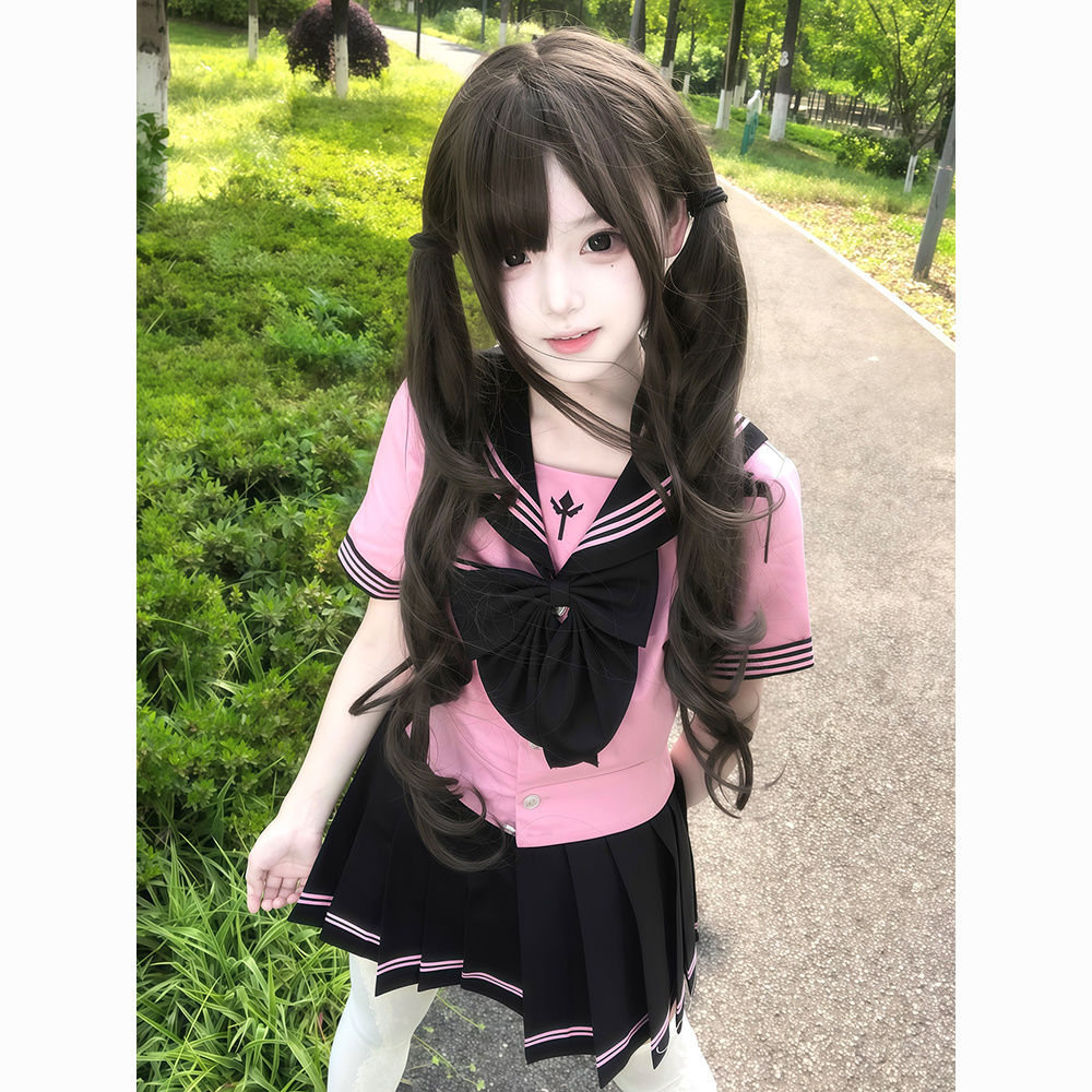 狐兔JK原创恋爱结蕾日系水手服套装女中间服短袖JK制服甜美学院风