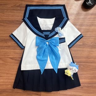 樱木子原创jk制服日系基础中意三本正版学院校供百褶裙新款水手服