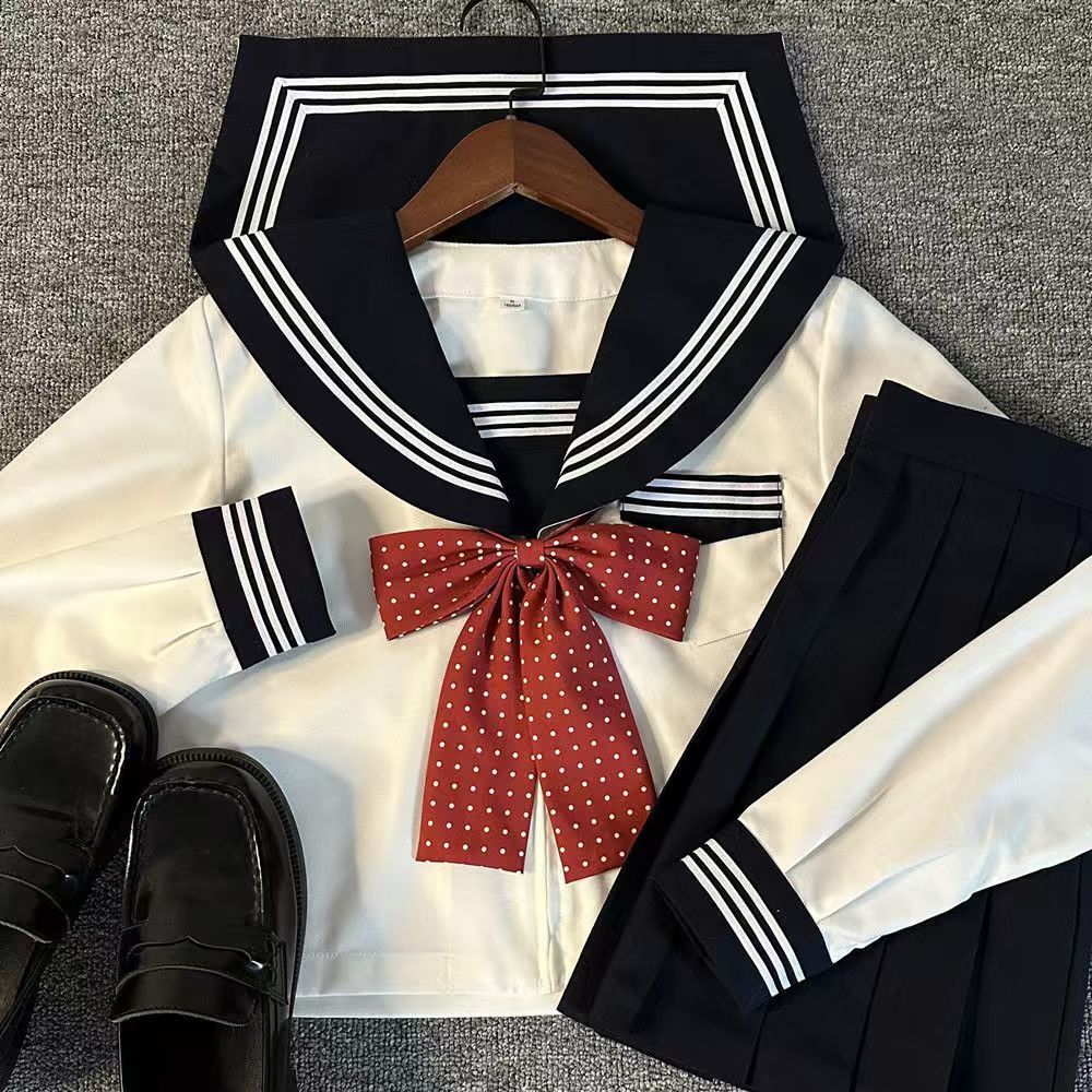 日系水手服基础原创制服三本短袖夏季学院风学生日本萝莉正版校服