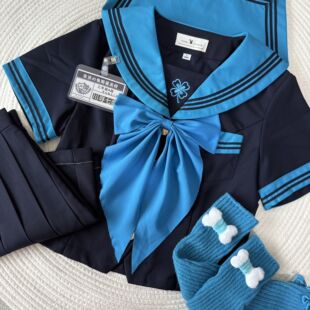 【四叶鸢尾】兔斯基JK原创水手服jk日系制服套装短袖校供女夏季