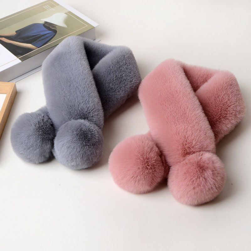 韩版獭兔毛毛绒围巾女冬季交叉围脖短款仿皮草小脖套儿童毛毛领子,服饰配件/皮带/帽子/围巾,围巾/丝巾/披肩,淘宝优惠券,粉丝福利购,淘宝优惠卷