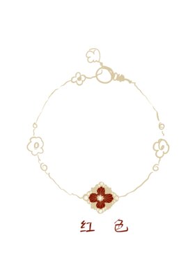 【高版】opera雕花手链单花五花歌剧V金镀18K白贝拉丝宫廷风