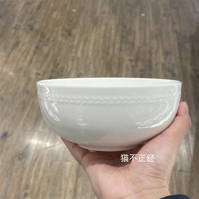 麦穗浮雕骨瓷饭碗大碗面碗