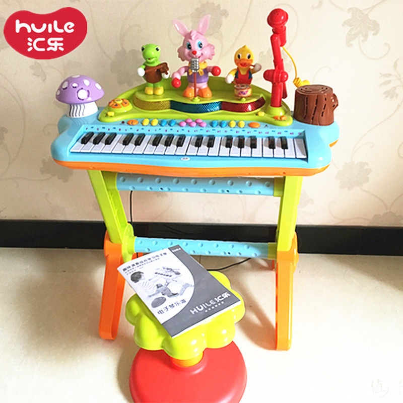 正版电子琴童早教小孩宝宝启蒙钢琴音乐玩具爵士鼓架子鼓敲打乐器