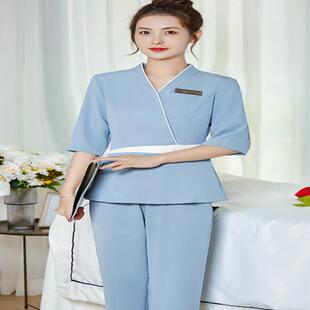职业技师工作服两件套服足浴店美容师气质工作服显瘦裤子套装
