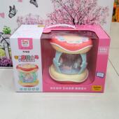 宝奇萌趣旋转小木马多功能手拍鼓智能爬行趣味萌娃玩具儿童过家家