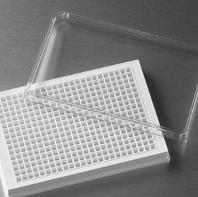 康宁corning3570微孔板白色平底带盖TC表面灭菌384孔板国产也到货