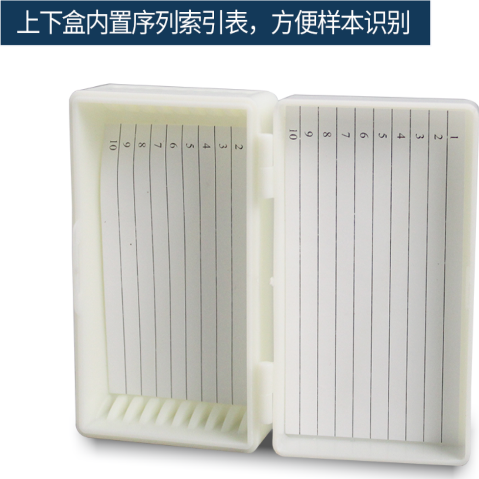 BS-QT-PB010 10片装载玻片存储盒,白色