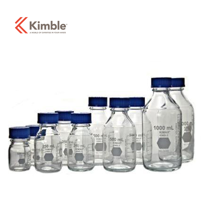 Kimble 14395-500 500ml蓝盖玻璃试剂瓶 GL45 蓝盖瓶