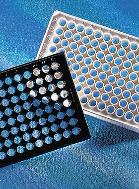 Corning 康宁 3601黑色透明平底  96孔板 高结合表面无盖 25块/包