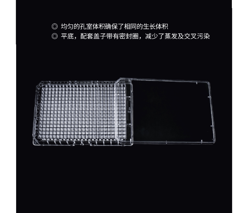 384孔透明细胞培养板酶标板灭菌带盖独立包装平替康宁 3701图片