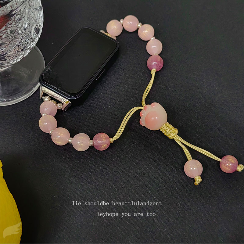 适用于keep手环b4/b5表带B4 Lite腕带KEEP手环b4女生猫咪粉色16MM