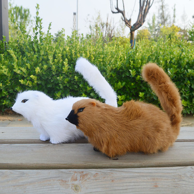 黄鼠狼仿毛动物模型摆件玩偶仿真