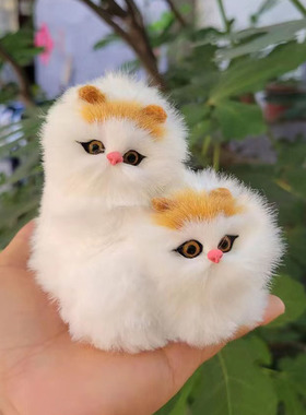 会叫仿真猫咪小猫咪玩具可爱小兔动物模型假猫咪仿真动物儿童礼物