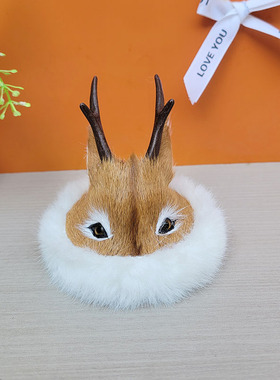 鄂伦春族狍角帽模型摆件纪念品