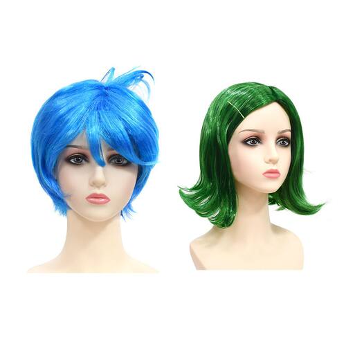 万圣节儿童服装搭配cosplay头脑特工队InsideOut2卡通人物假发