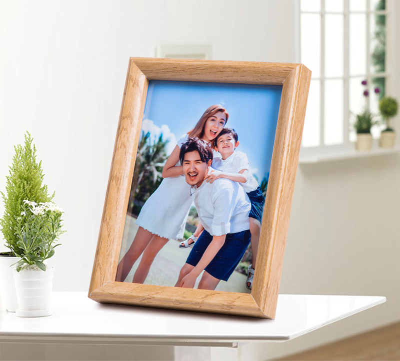 照片打印加相框实木质六7寸挂墙框架定制来图定做冲洗相册框摆台