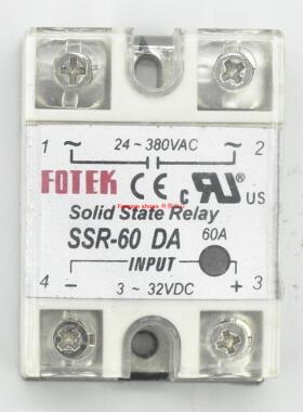 单相固态继电器 SSR-60DA 60A 直流控制交流 固态继电器