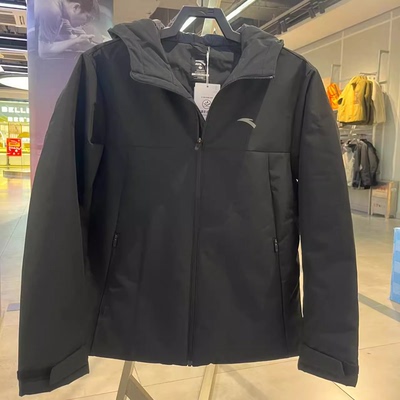 安踏男连帽中款羽绒服夹克2025冬防泼水羽绒保暖面包服152547933
