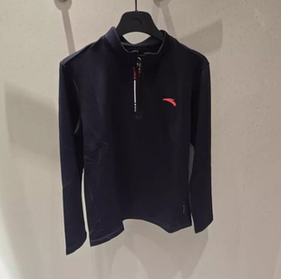 安踏加绒长袖t恤男CHN系列商场同款半拉链卫衣通勤上衣152617407