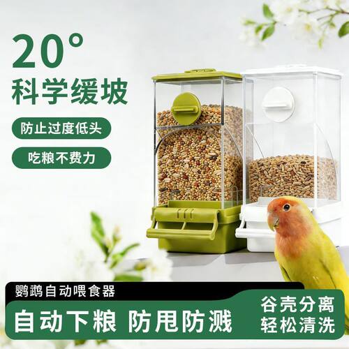 全网热销鹦鹉挂式防溅防撒喂食器