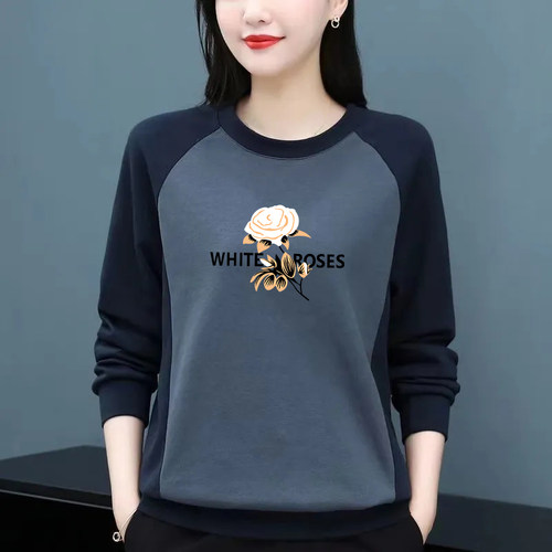 双面德绒打底衫女内搭秋冬季高级感加厚圆领保暖秋衣上衣春秋卫衣