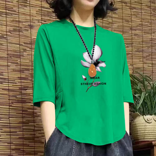 纯棉短袖t恤女装2024新款夏季韩版别致百搭宽松显瘦半袖小衫上衣