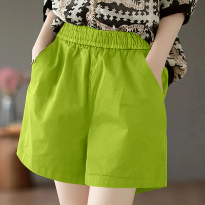 薄款工装短裤女夏季纯棉百搭休闲高腰大码运动宽松遮肉五分裤潮酷