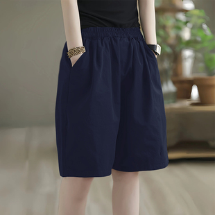 运动短裤 阔腿直筒中裤 女夏季 高腰宽松显瘦休闲五分裤 2024新款 韩版