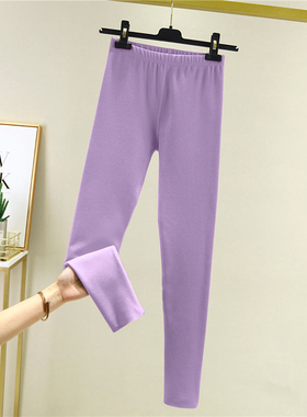 秋裤女德绒修身显瘦百搭打底裤子秋冬季内穿高腰双面磨毛保暖长裤