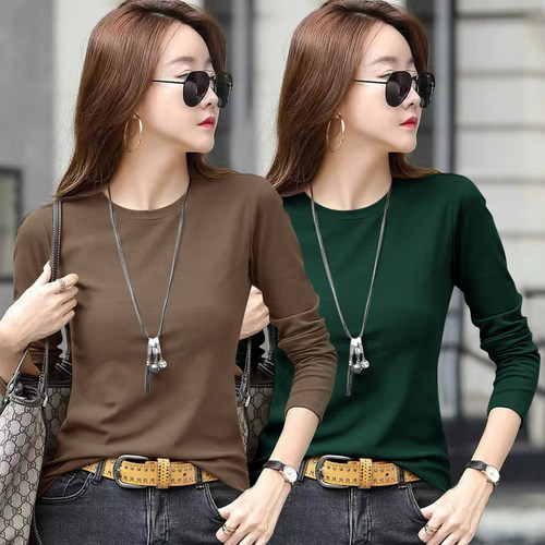 长袖韩版磨绒内搭保暖打底衫女