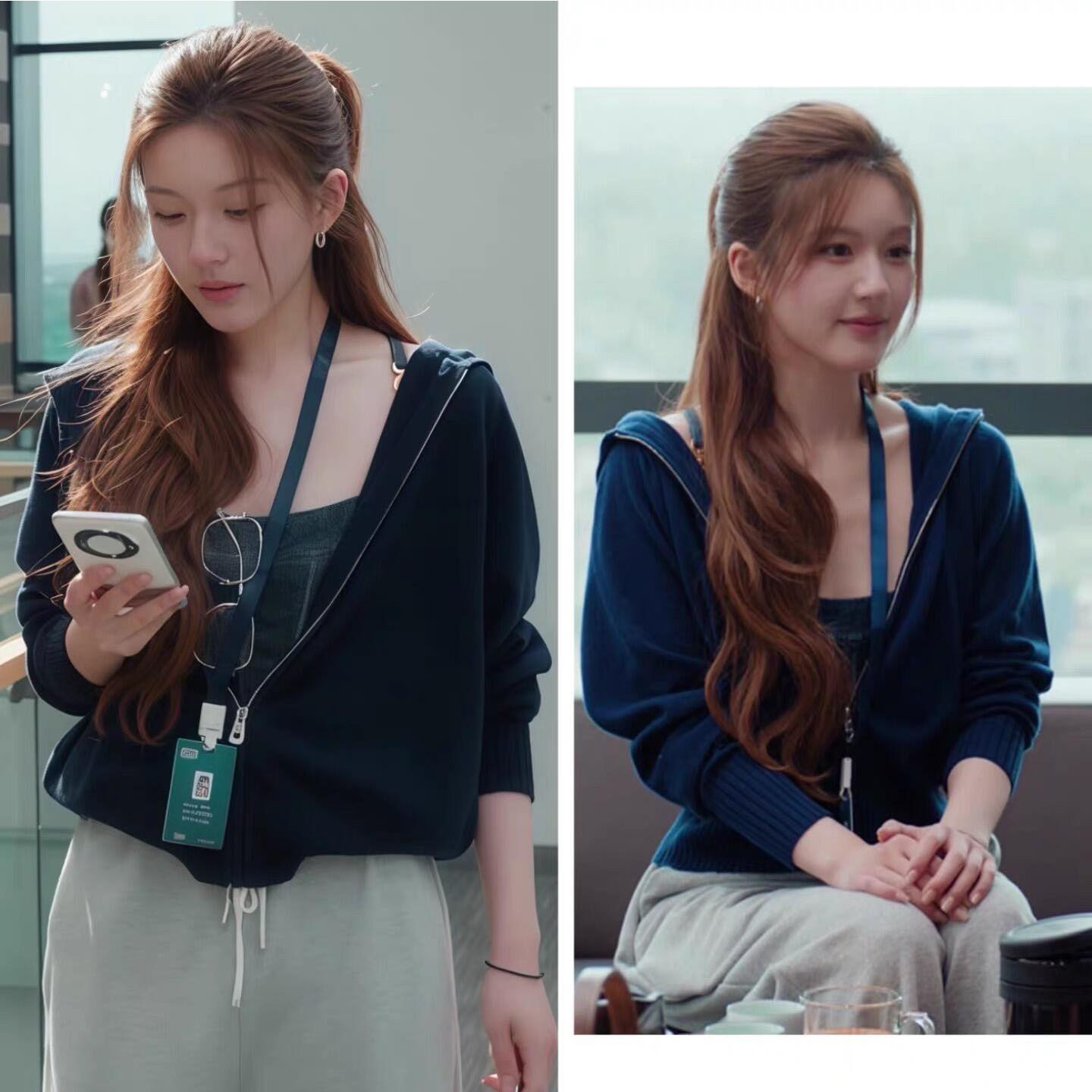 许我耀眼许妍赵露思同款针织开衫