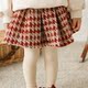女童新年韩版 小香风半身裙2025秋款 复古宝宝千鸟格百搭短裙百褶裙