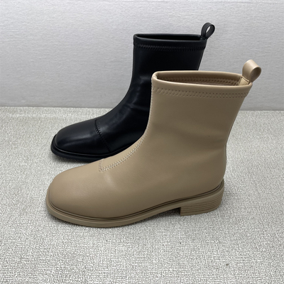 秋冬季薄绒弹力瘦瘦靴女短靴