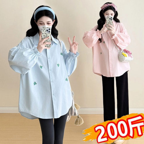 孕妇秋装衬衫新款宽松上衣