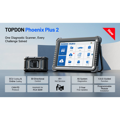 TOPDON Phoenix Plus2 Car Diagnostic Tool Topology Map CANFD