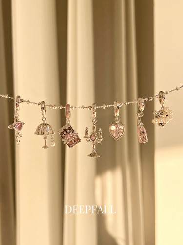 DEEPFALL 小名媛少女心系列·s925纯银手链下午茶吊坠可拆卸DIY
