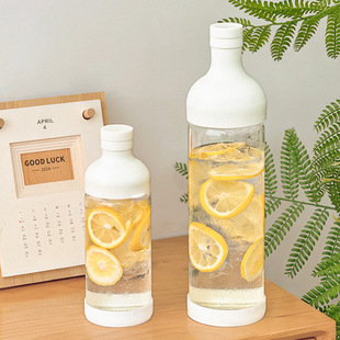 冷水壶家用储水大容量凉水壶耐高温泡水果花茶果汁冷萃壶玻璃水壶