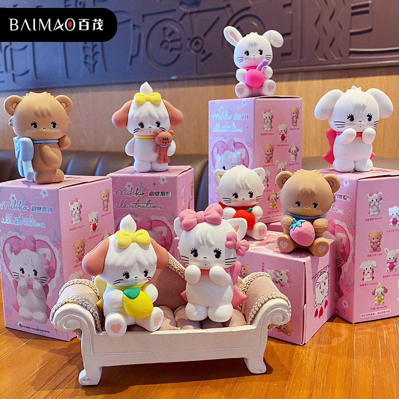 百茂正版MIKKO盲盒摆件卡通创意