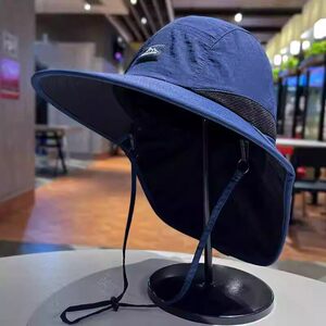 2026新款户外防晒遮阳男夏季护脖遮颈透气渔夫帽速干登山骑行帽子