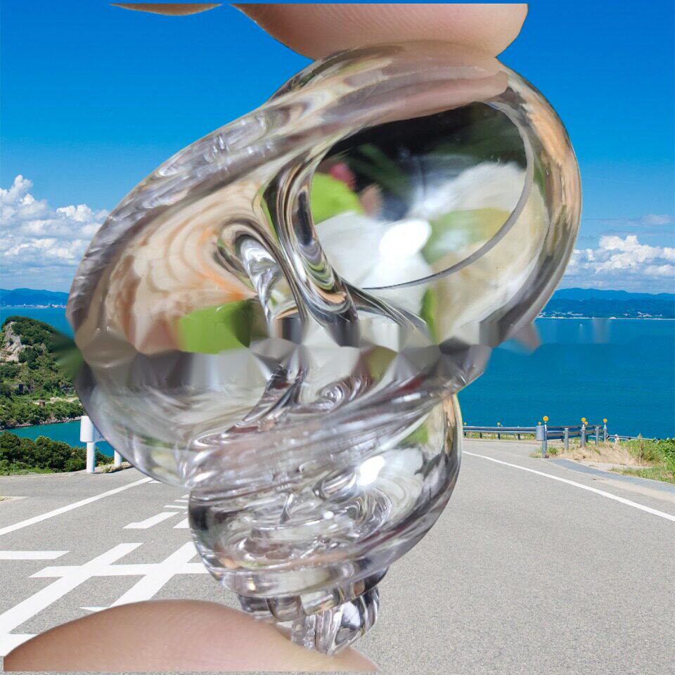 寄居蟹替换壳水晶玻璃海螺鱼缸造景装饰透明水培时尚创意摆件