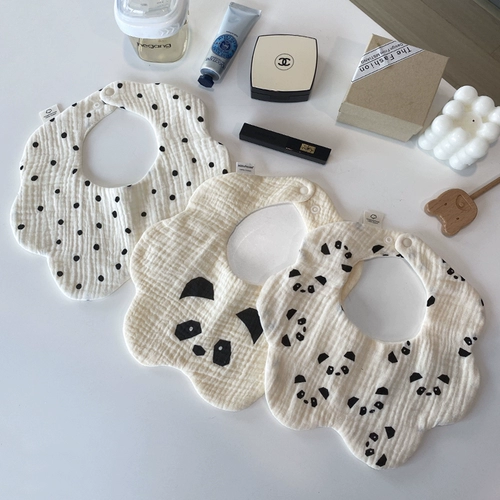 Детский хлопковый марлевый летний нагрудник, слюнявчик, дышащий шарф для новорожденных, хорошо впитывает воду