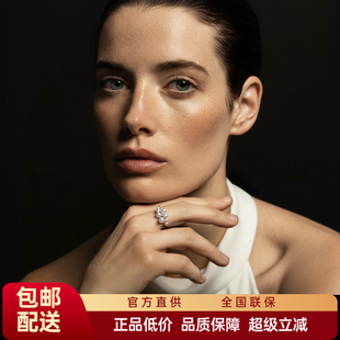 FataViam925银珍珠莫桑钻石水晶小众高级感可调节开口食指戒指女