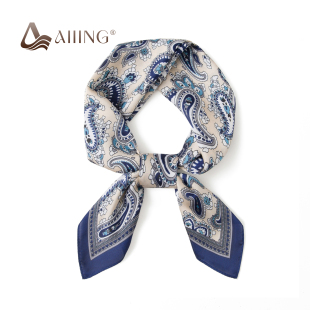 春秋轻奢腰果花大方巾仿真丝高质感通勤约会披肩围巾2026新款