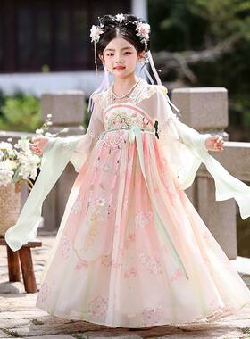 汉服女童夏季儿童古装2026新款中国风唐装古风裙子超仙女孩连衣裙