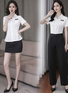 足浴技师工作服气质空姐衬衫套装酒店沐足工衣养生足疗制服美容师