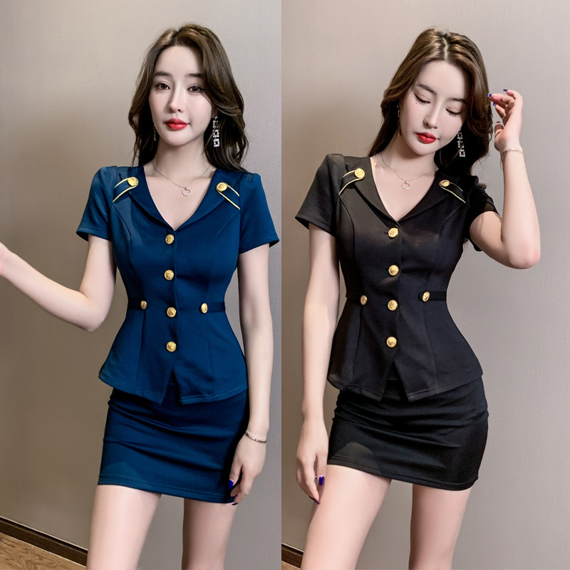 足浴足疗技师工作服女套装新款气质显瘦酒店制服美容院养生馆工衣