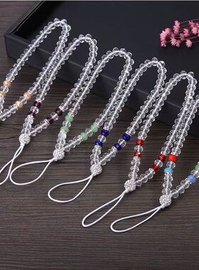 网红手机挂绳女挂脖绳手腕绳水晶手机链条挂饰个性创意短款防丢链