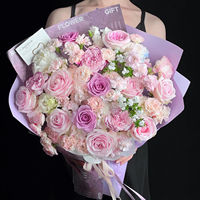 Super large hydrangea bouquet, rose flowers, nationwide same-city express delivery, birthday gift for your girlfriend in Beijing and Shanghai thumbnail 6